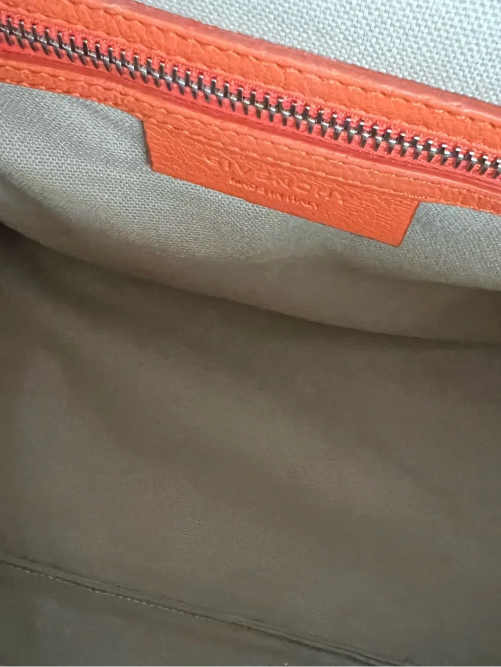 Givenchy Antigona Bag Orange Leather with Silver Hardware